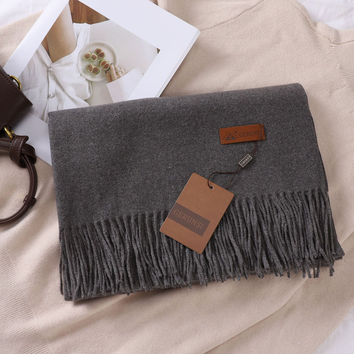 Solid Color Faux Cashmere Women's Scarf