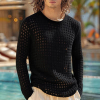 Hollowed-out Mesh Fitness Top