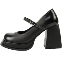 French High Heel Flat Mary Jane Shoes