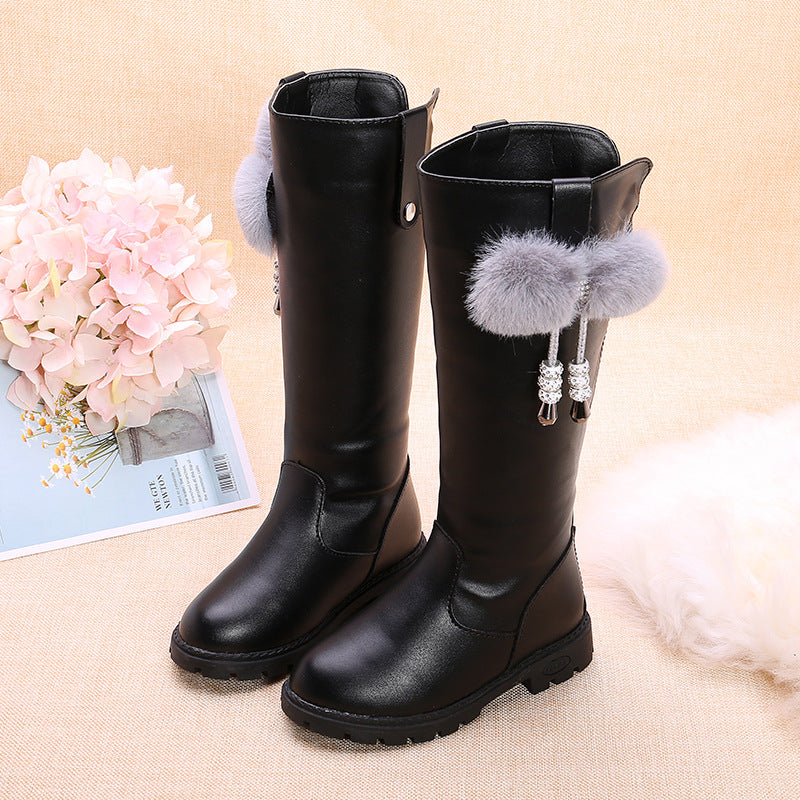 Velvet-lined High-top Boots