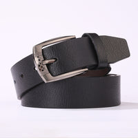 Mens Casual Leather Belt With A Pin Buckle For Pants