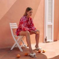 Relaxed Puff Sleeve Lace-Up Jumpsuit