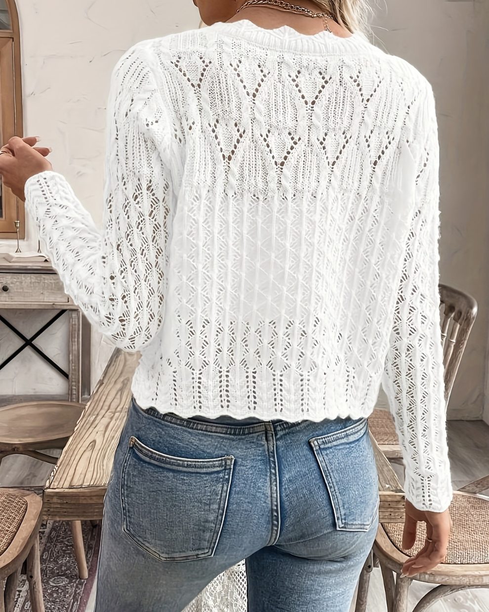 DV Lace Cardigan