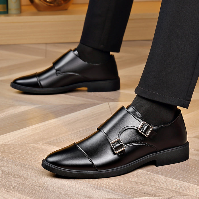 Soft-Sole Metal-Detail Slip-On Leather Shoes
