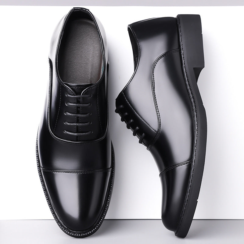 Three-eyelet Design Genuine Leather Shoes