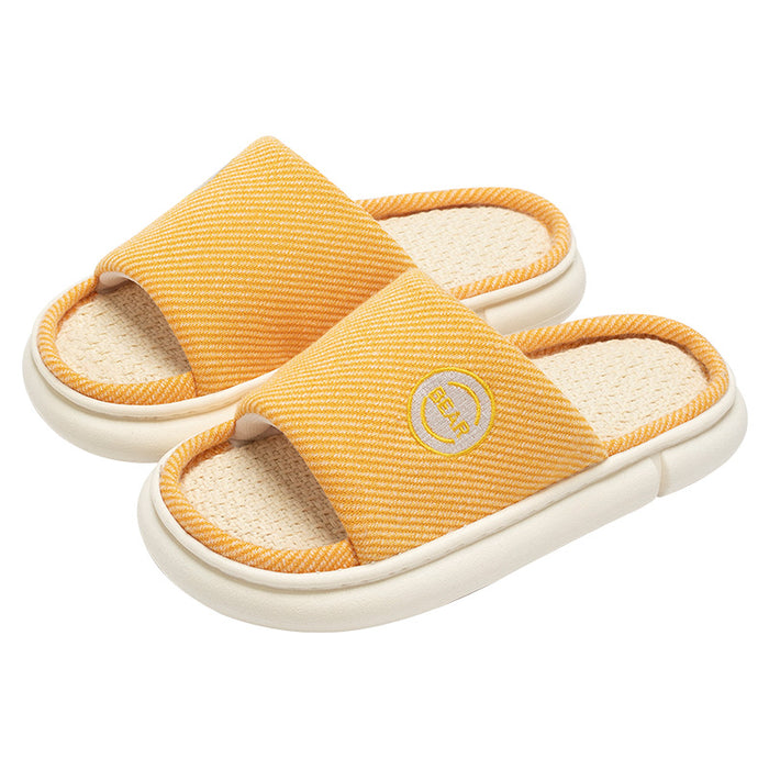 Household Cotton & Linen Indoor Slippers