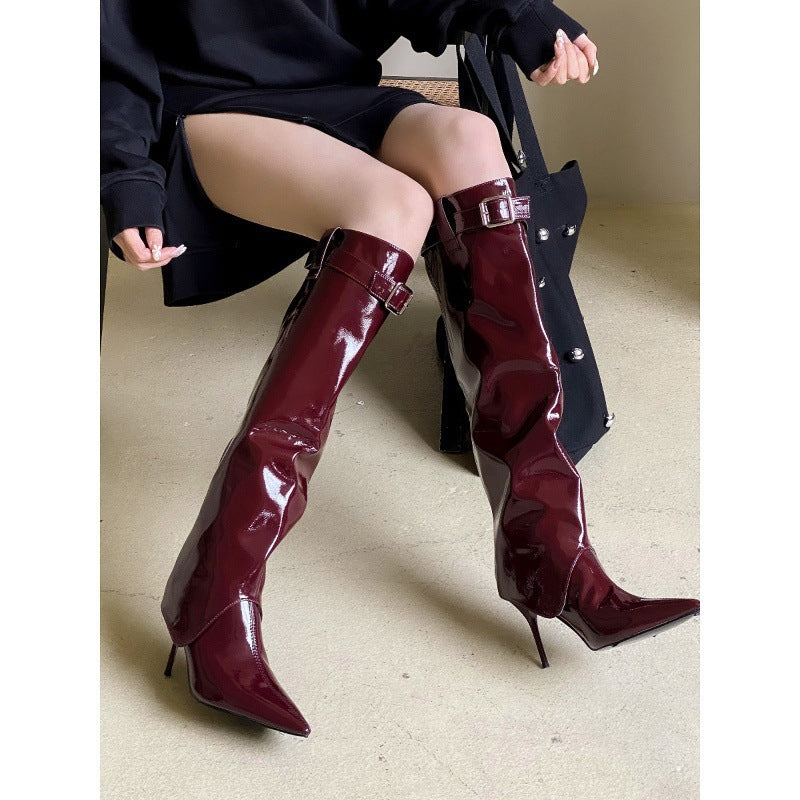 Pointed-toe High Heels With Patent