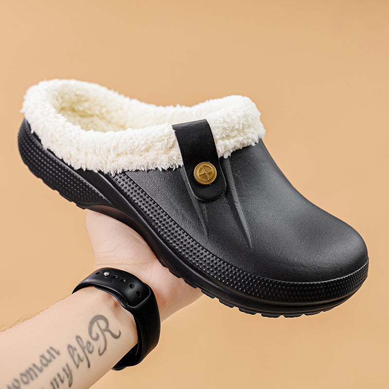 Men’s Fleece-Lined Home Slippers