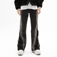 Design Zipper Straight-leg Trousers