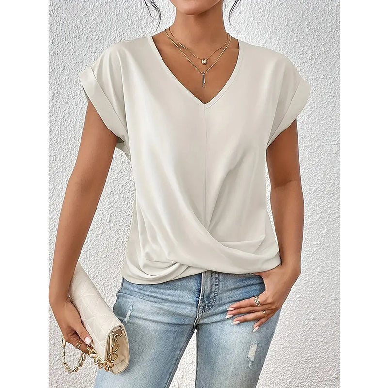 Comfy Casual V Neck Blouses