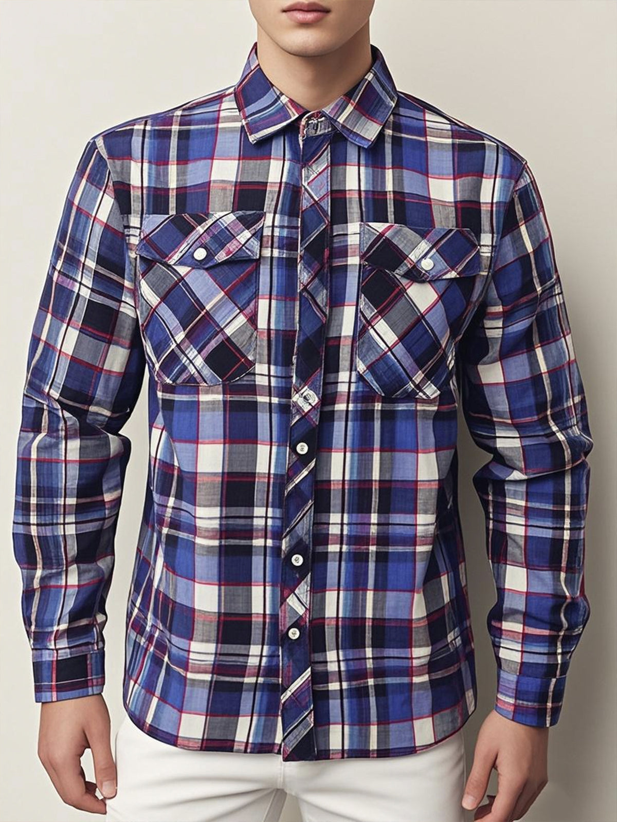 Stylish Long-Sleeve Lapel Shirt