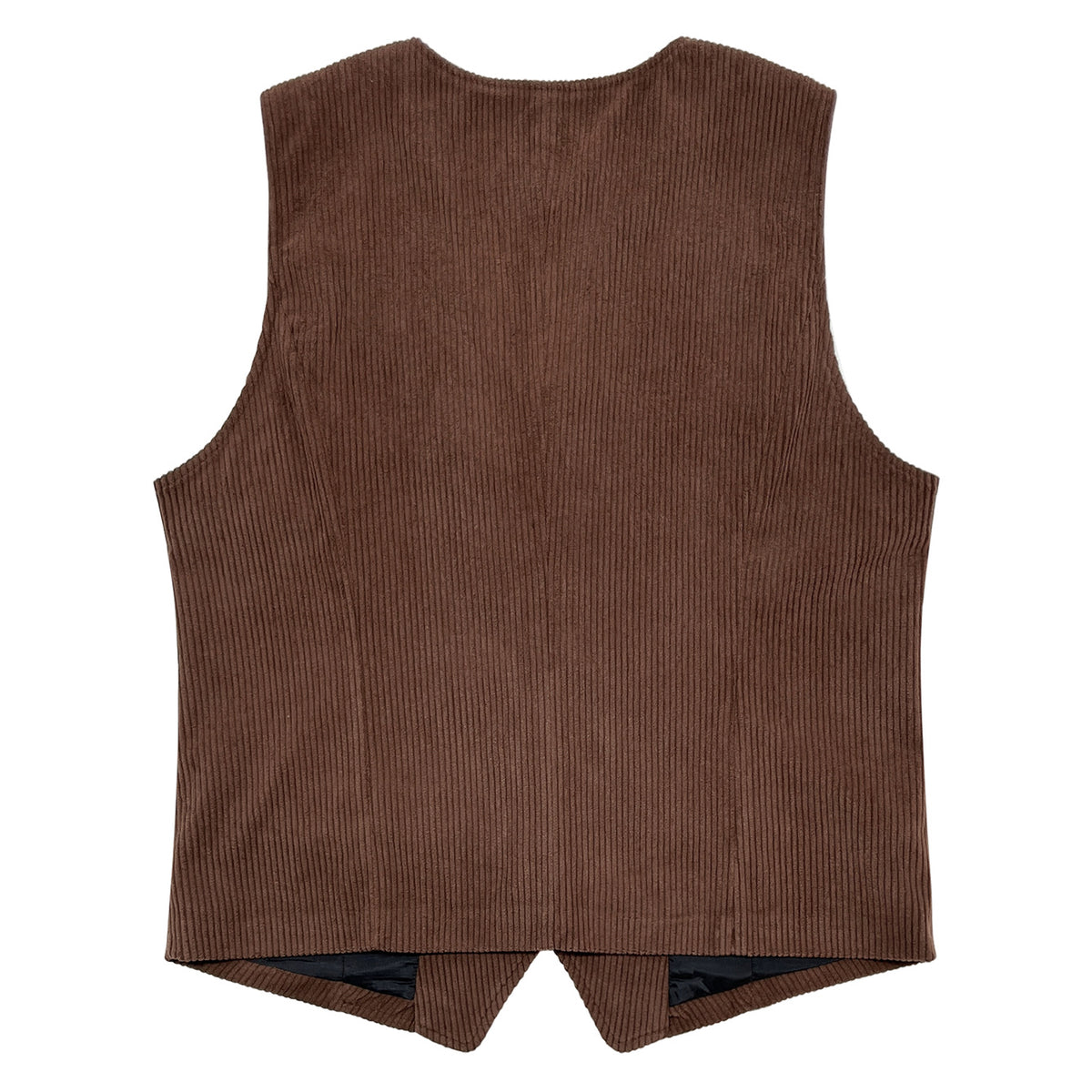 Corduroy Vest With Patchwork Pockets And Outer Jacket