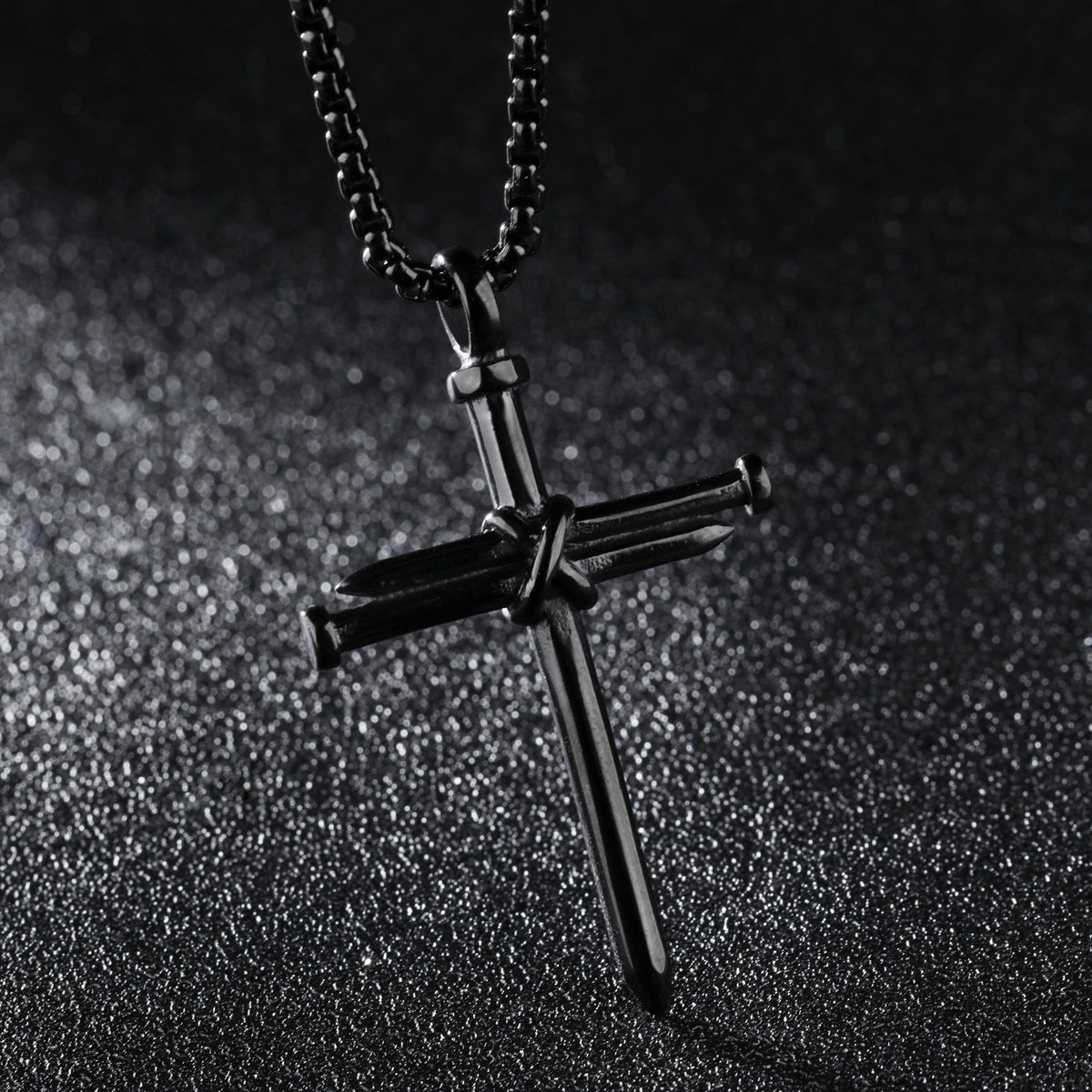 Titanium steel casting steel nails cross pendants necklace jewelry