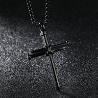 Titanium steel casting steel nails cross pendants necklace jewelry