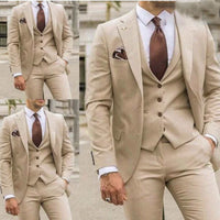 Three-piece Slim-fit Dovetail Groom Dress
