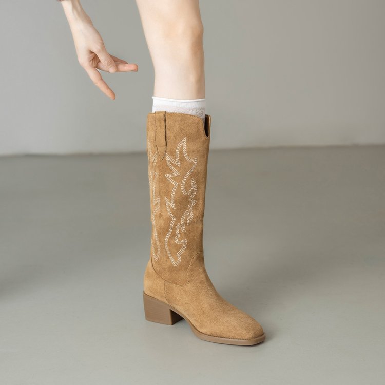Retro Embroidered Western Cowboy Boots