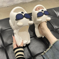 Cute Sunglasses Bear Slippers