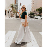 Girls high Waist long casual skirt