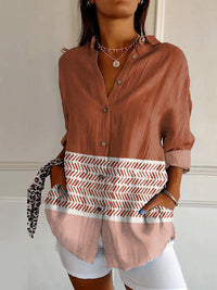 Floral Pattern 3D Printed Long-Sleeve Shirt