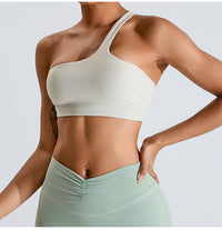 One-Shoulder Yoga Set with High-Waist Leggings