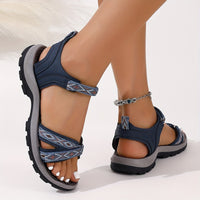 Adjustable-strap Two-tone Sports Sandals