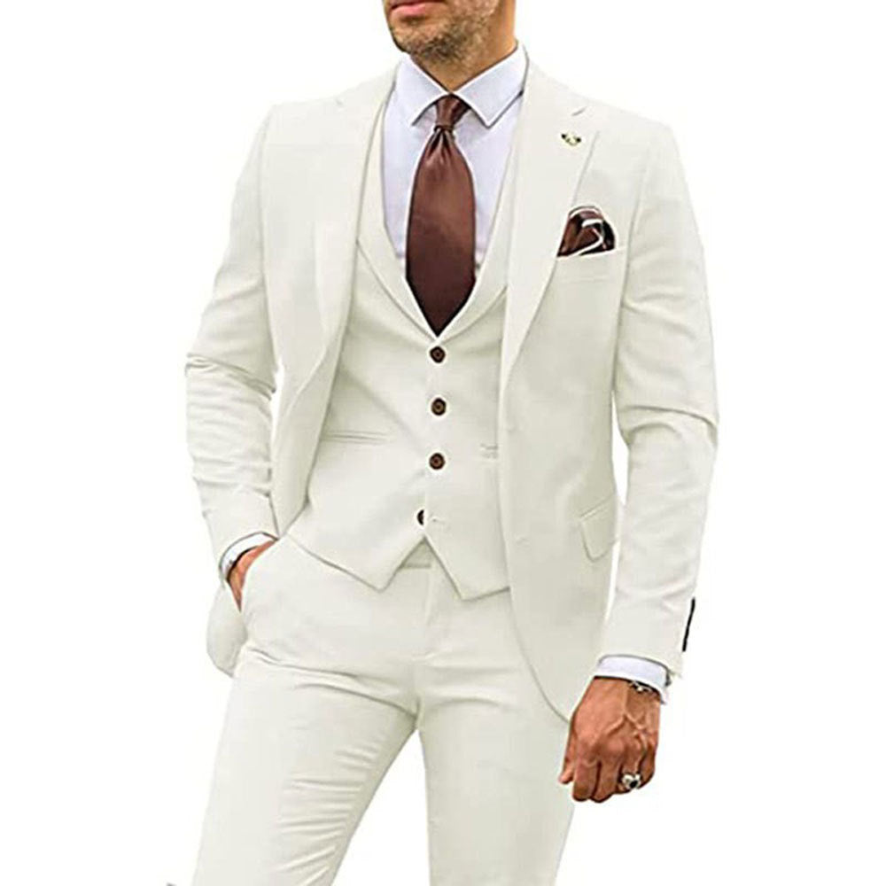 Three-piece Slim-fit Dovetail Groom Dress