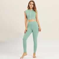 Slim-Fit Fitness Vest & Leggings Set