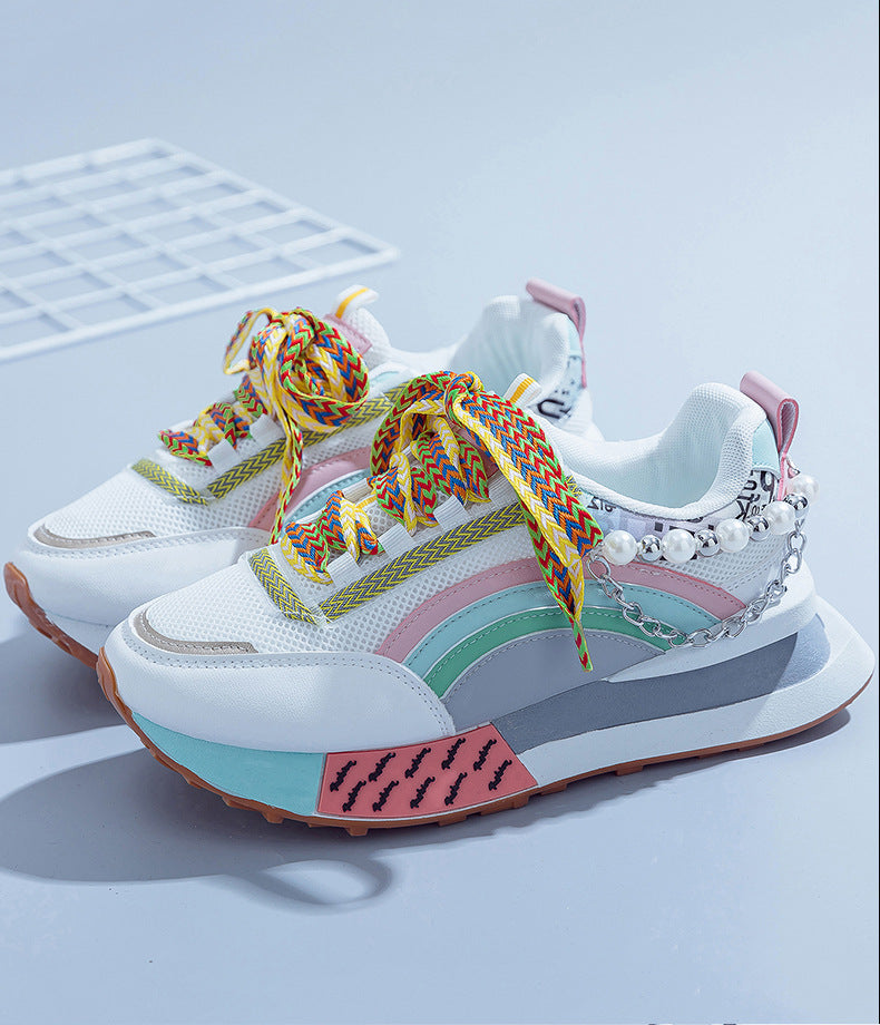 Shiny Chunky Soled Sneakers