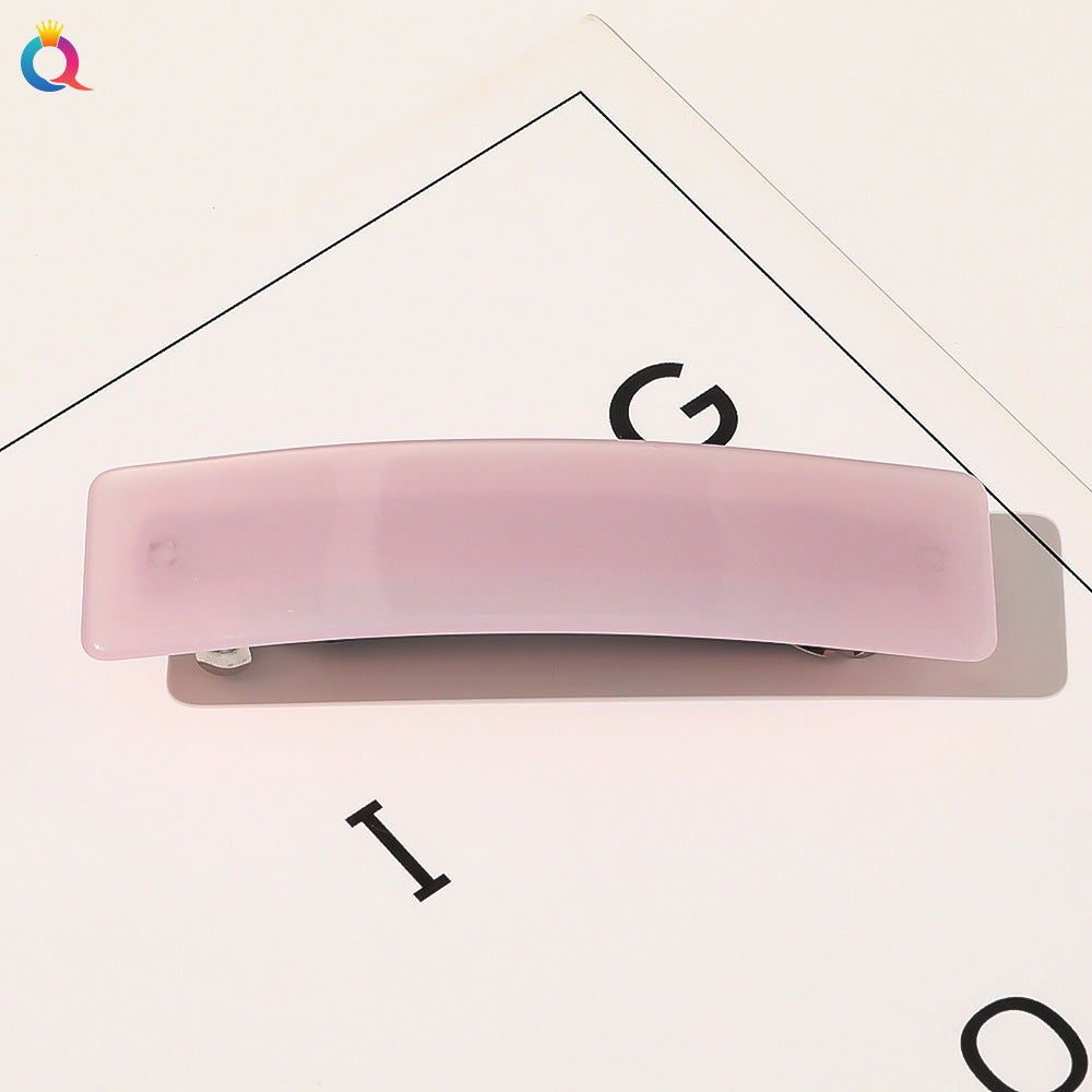 Square Grip Acetate Acrylic Spring Clip Hair Accessory