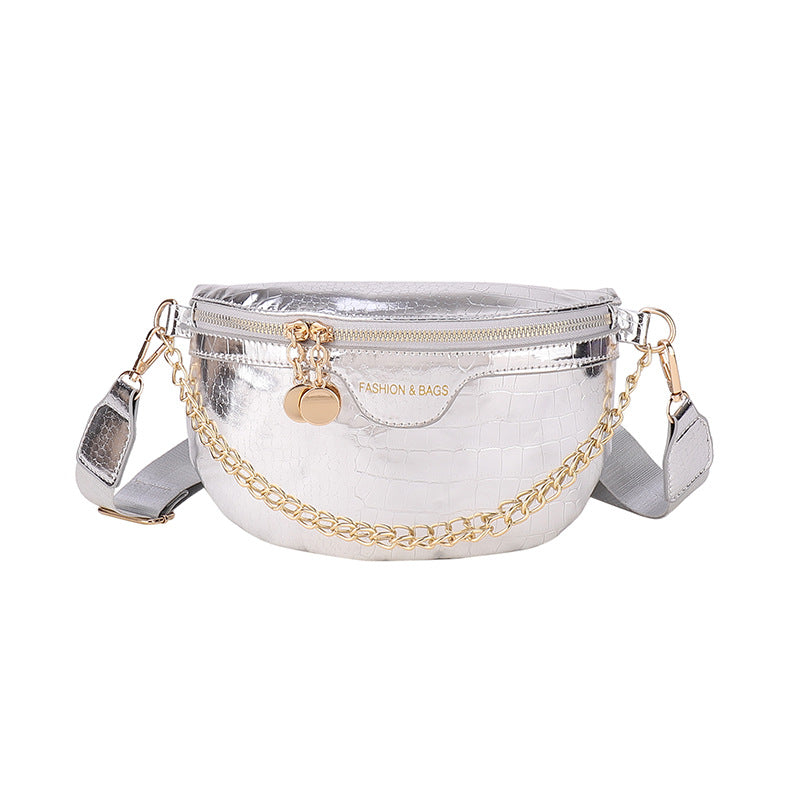 Shiny Chest Bag WesternWide Shoulder Strap Shoulder Bag
