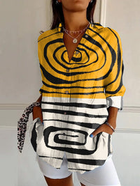 Floral Pattern 3D Printed Long-Sleeve Shirt