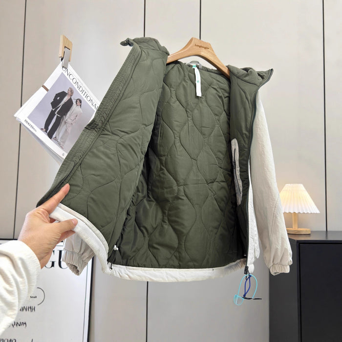 Mountain-style Quilted Hooded Jacket