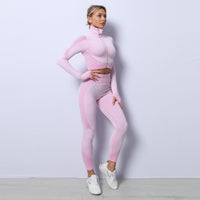 Long-Sleeve Seamless Fitness Set