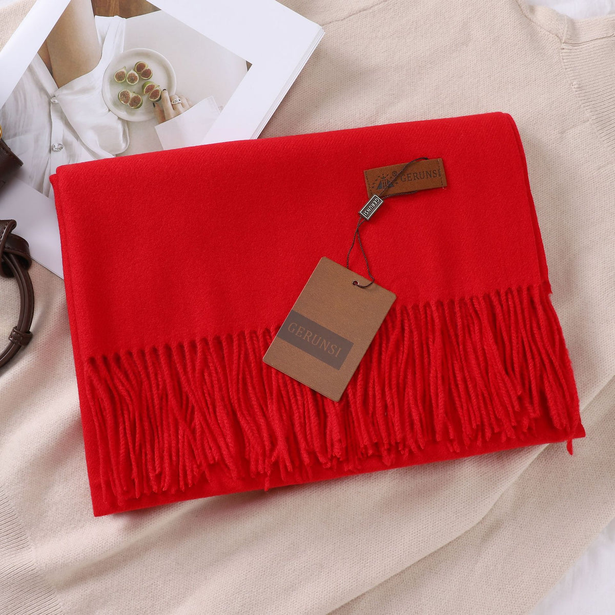 Solid Color Faux Cashmere Women's Scarf