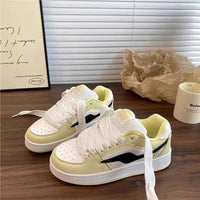 Dopamine Color-Block Classic Preppy Board Shoes