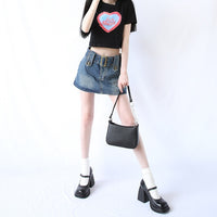 French High Heel Flat Mary Jane Shoes