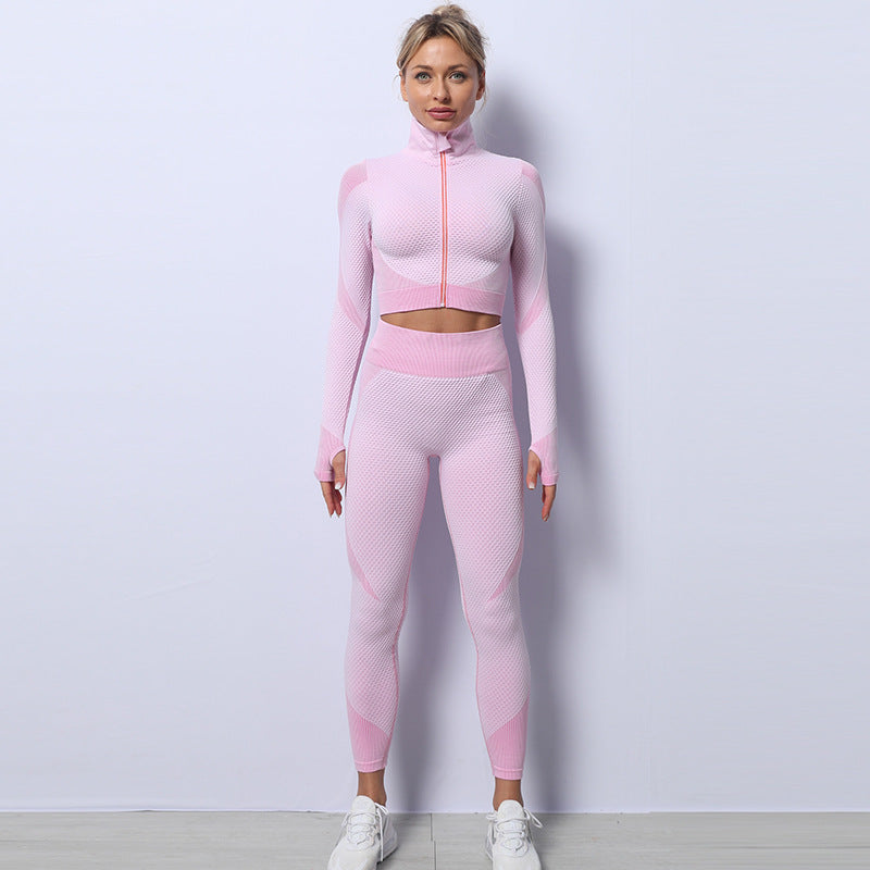 Long-Sleeve Seamless Fitness Set