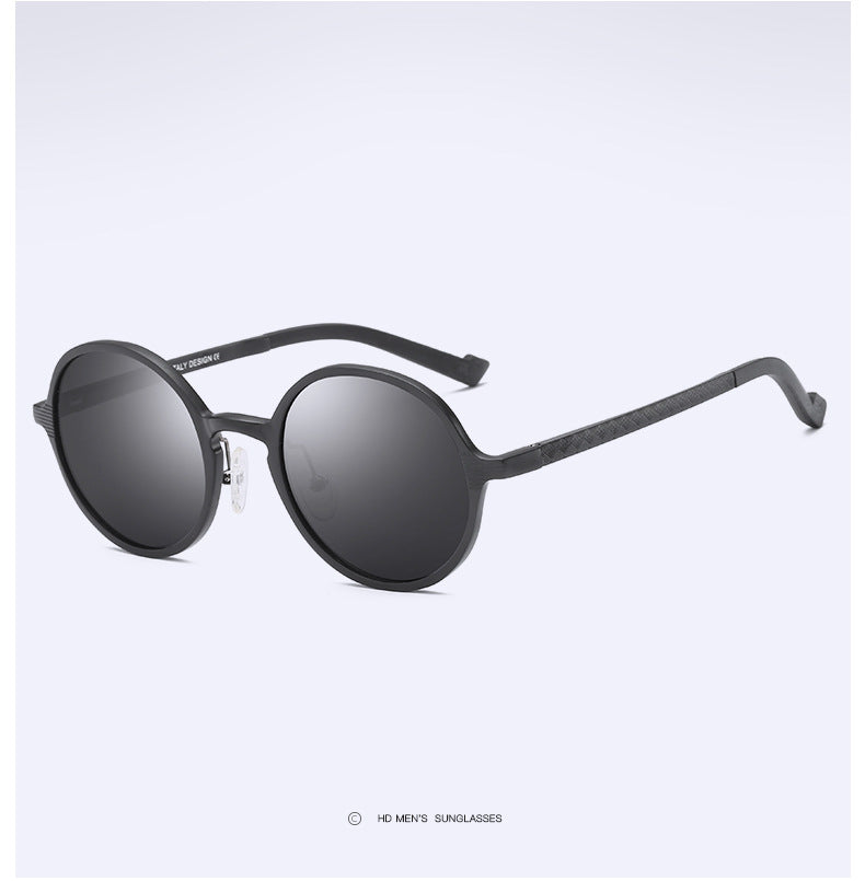 Aluminum Magnesium Sunglasses Full Frame  Round Frame