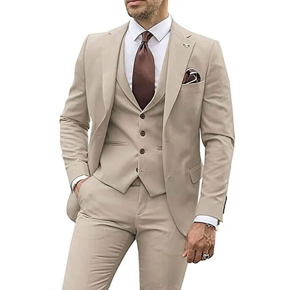 Three-piece Slim-fit Dovetail Groom Dress