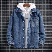 Workwear Hooded Denim Jacket