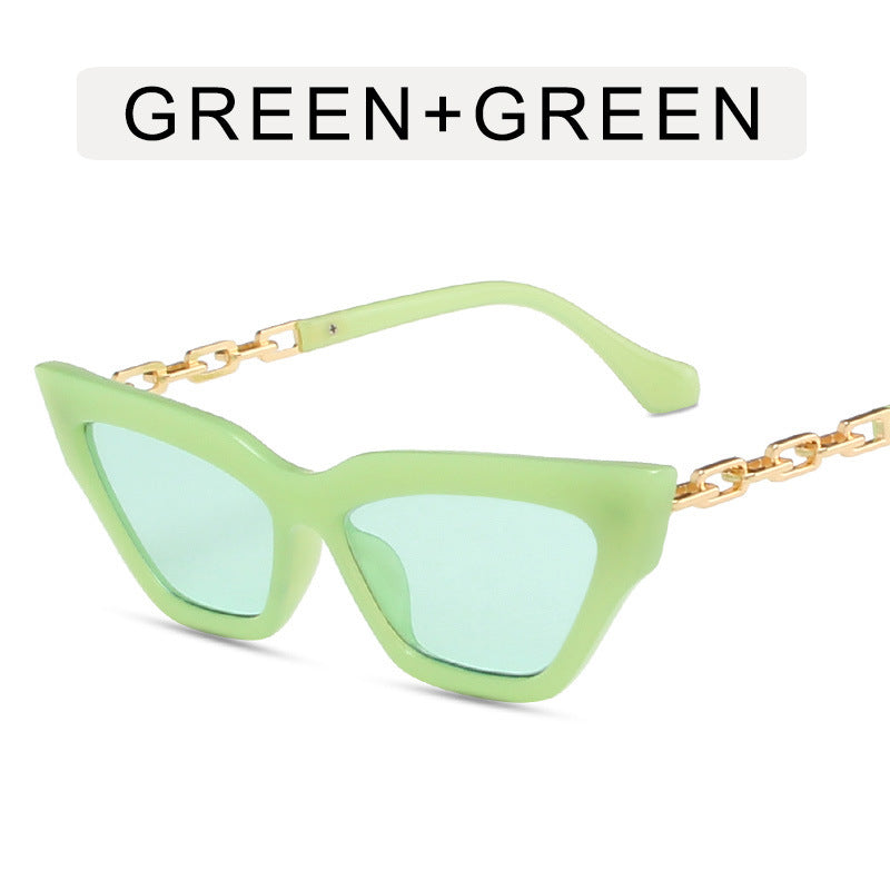 Chain Leg Cat Eye Sunglasses