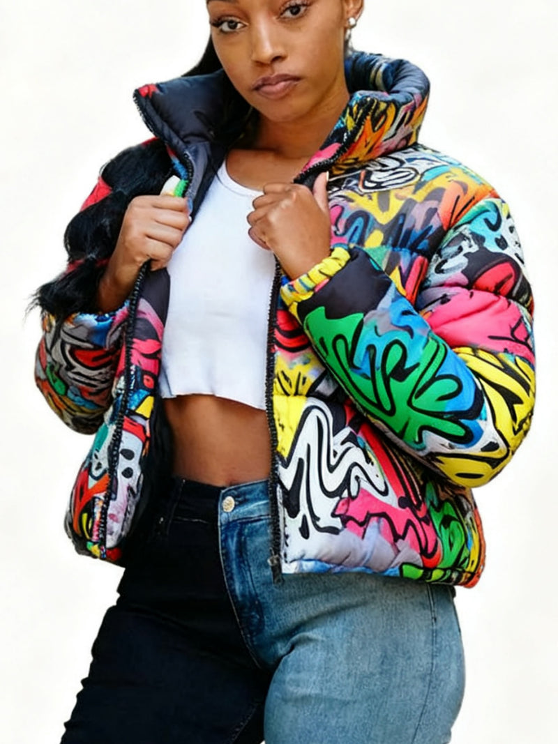 Cute Short Warm Coats - Colorful Parkas