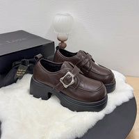 Thick-soled Height-increasing Leather Shoes