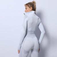 Long-Sleeve Seamless Fitness Set