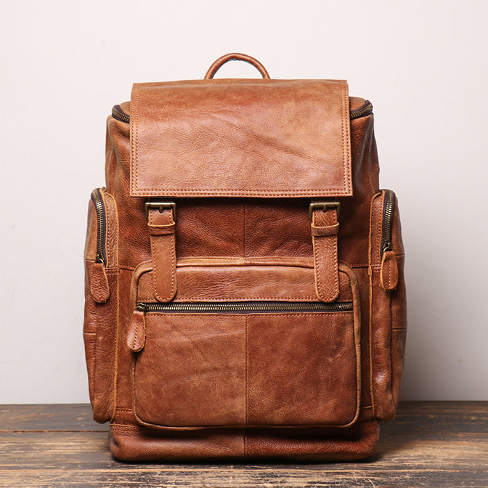 Retro Genuine Leather Backpack