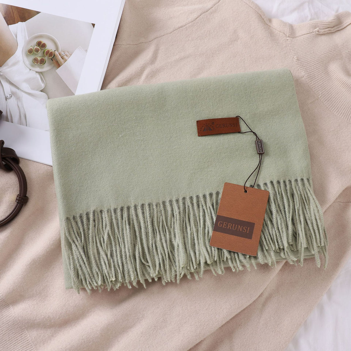 Solid Color Faux Cashmere Women's Scarf