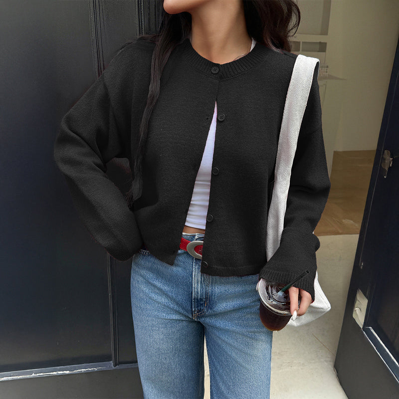 Fashion Solid Color Buttons Jacket