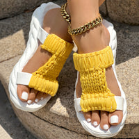 Summer Braided Knit Hollow Open Toe Sandals