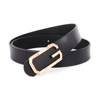 Belt Genuine Leather Simple Smooth Buckle