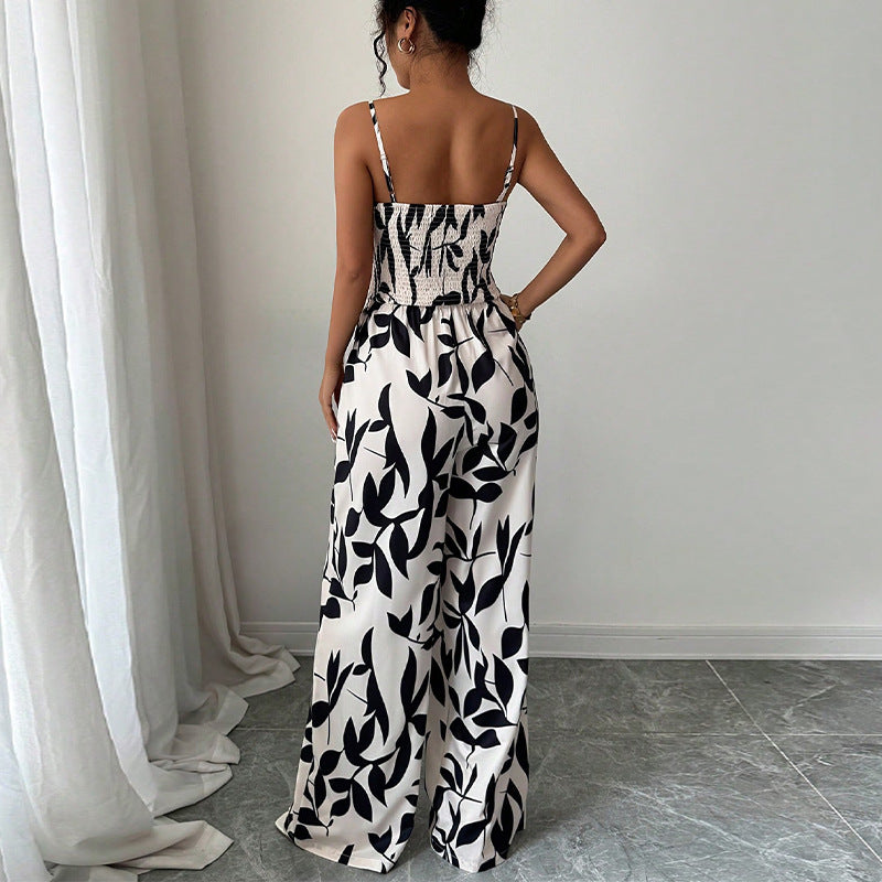 Sleeveless Floral Summer Jumpsuit